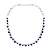 3 1/3CTW-DIA CN 10 3/4CTW HS-BS NAT GEM FASHION HEART NECKLACE (16 INCH)